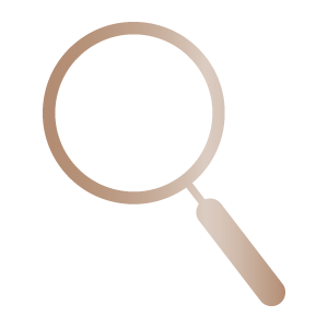 Gold gradient icon - magnifying glass