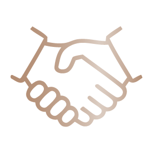 Gold gradient icon - handshake
