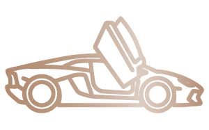 Gold gradient icon - car